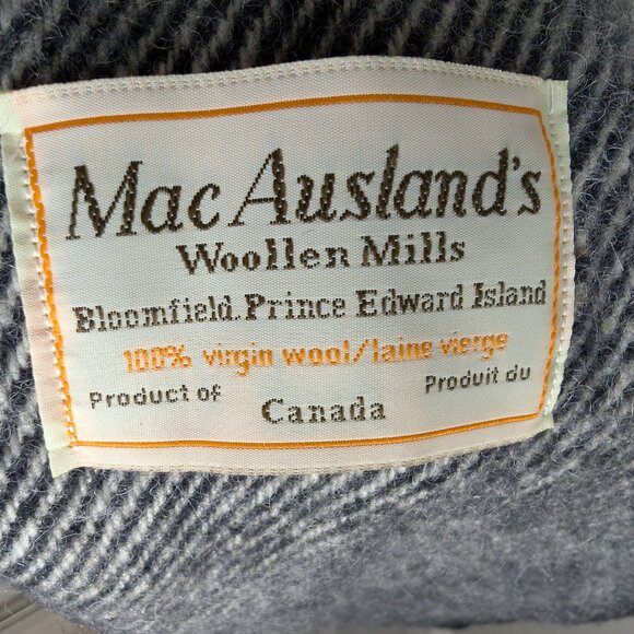 Rare MacAusland’s Woollen Mills Vintage Wool Herringbone Heritage Shawl / Throw - Picture 11 of 11